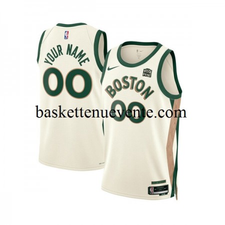 Maillot Basket Boston Celtics Personnalisé Nike 2023-2024 City Edition Blanc Swingman - Homme